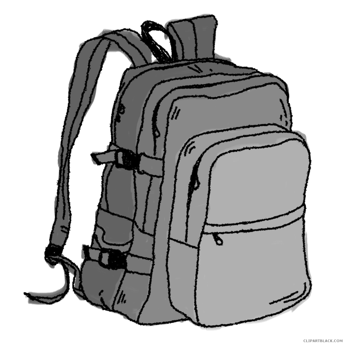 Hiking clipart black and white. Backpack clipartblack com tools