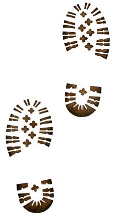 hiking clipart boot print