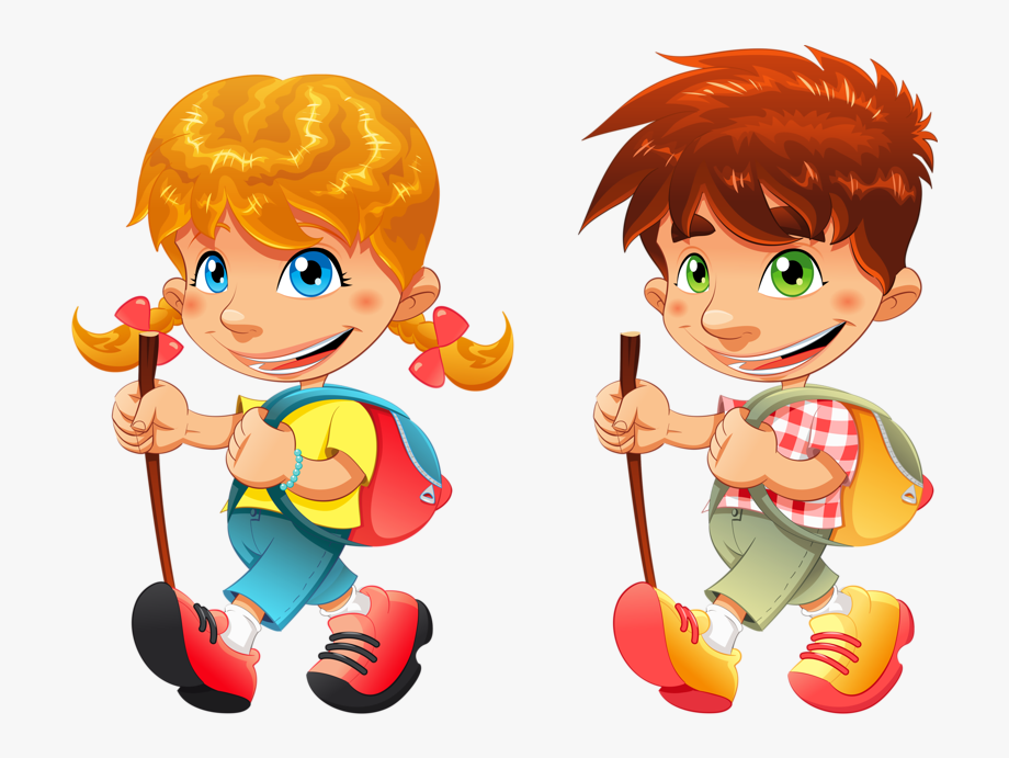 hiking clipart kid hike