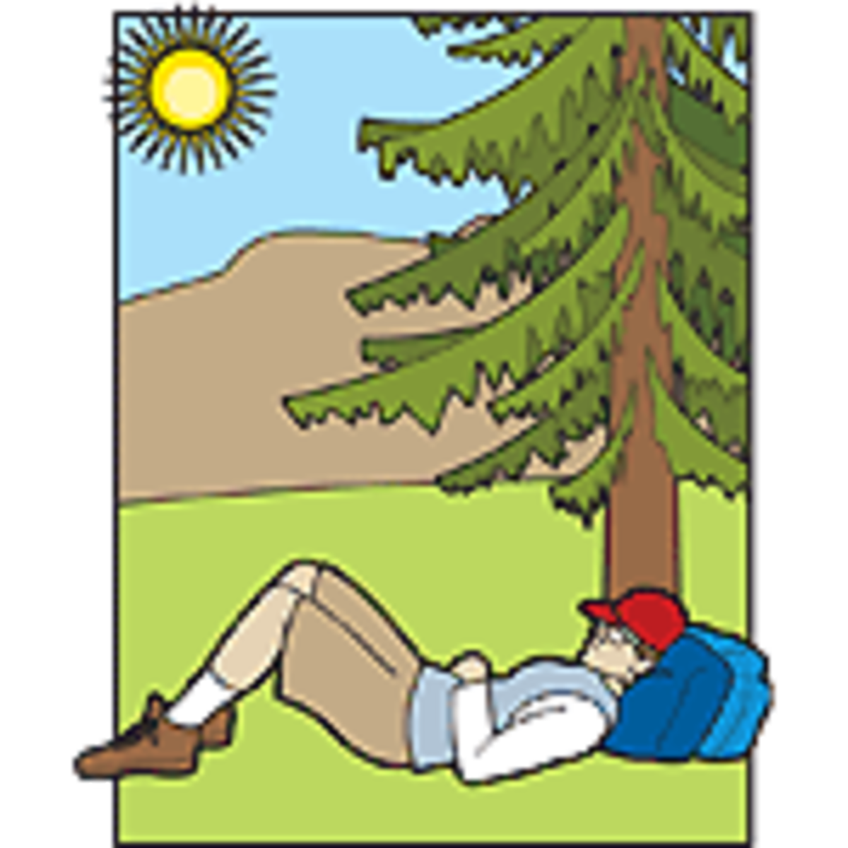 hiking clipart lost hiker