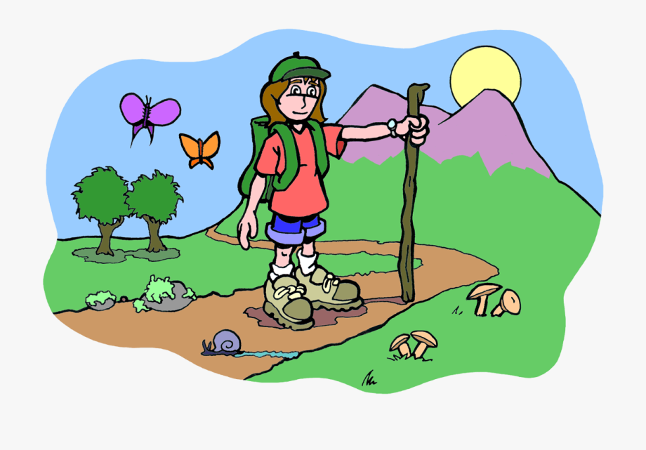 hiking clipart mountins