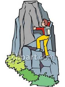Hiking clipart rock mountain. Climbing a free download