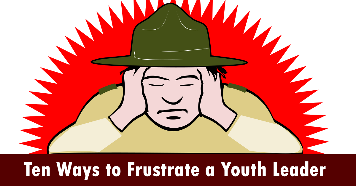 Ten ways to frustrate. Hiking clipart scout leader