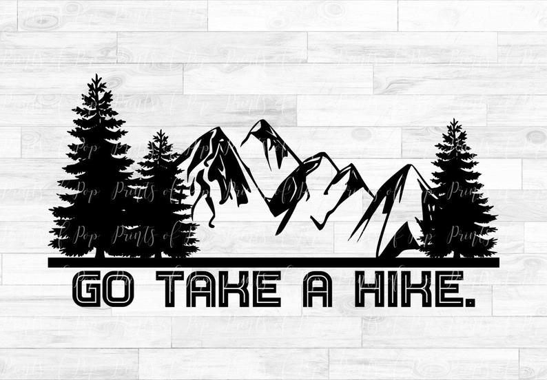 hiking clipart svg