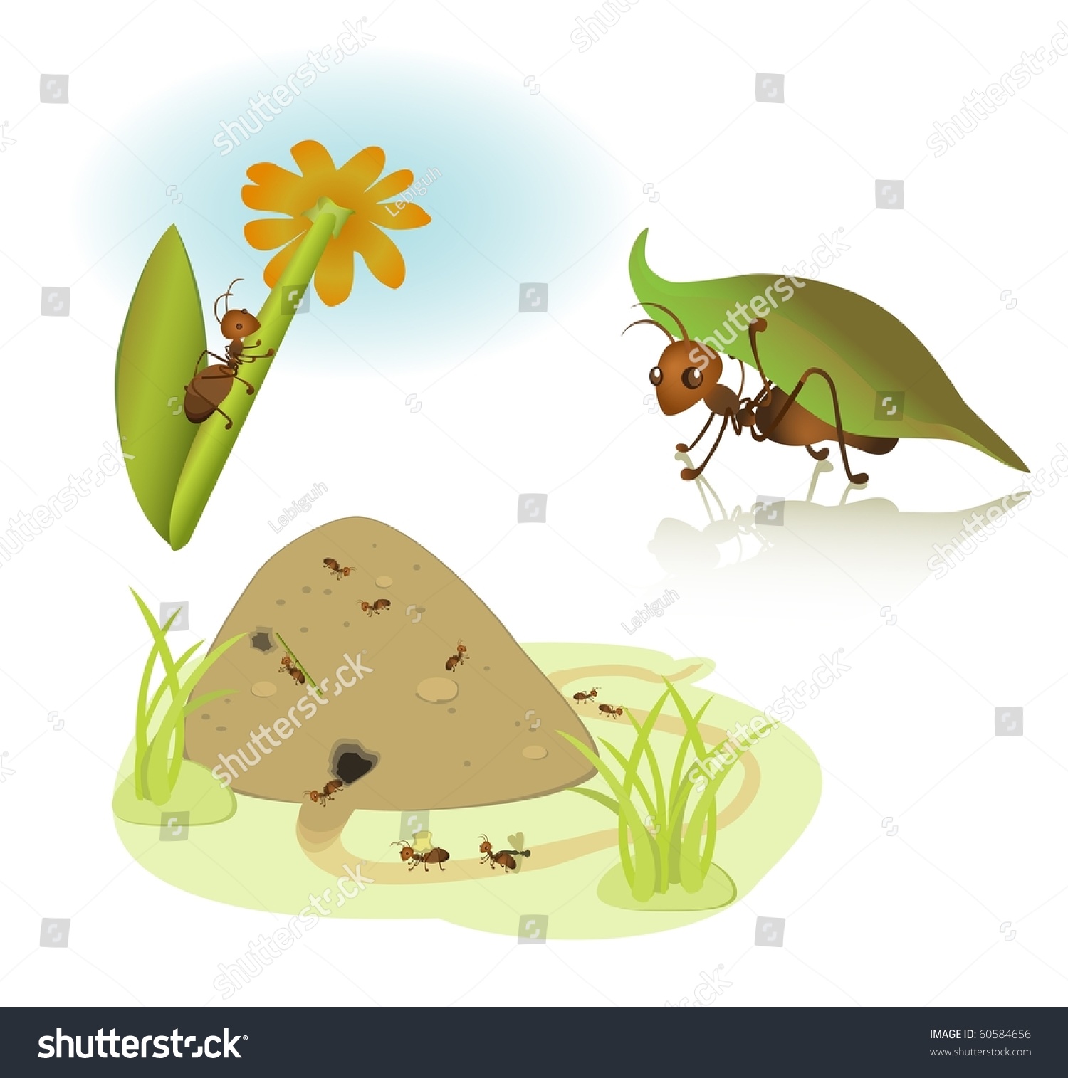 hill clipart ant house
