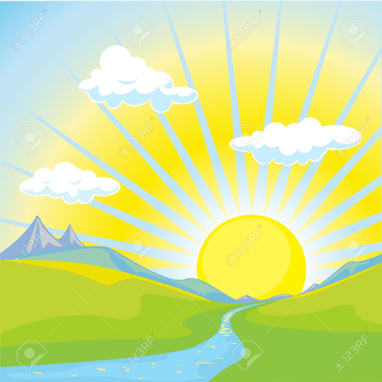 Over some mountains oc. Morning clipart mountain sunrise