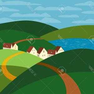 hills clipart hilly road