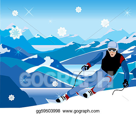 hill clipart mountain skiing