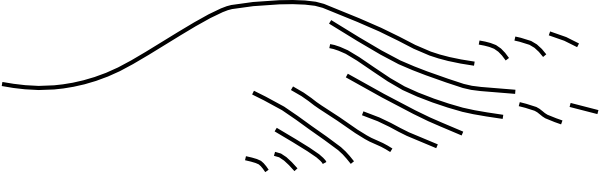 Black and white clip. Hill clipart outline