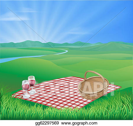 hill clipart picnic