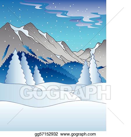 hill clipart snow covered hills
