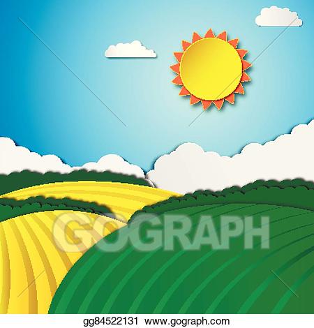 hill clipart sunny landscape