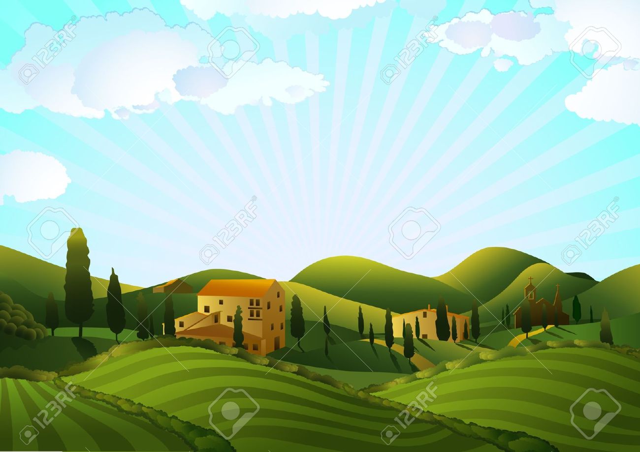 hill clipart vally