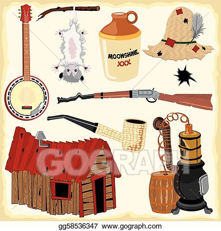 Vector illustration icons and. Hillbilly clipart hill billy