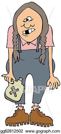 Stock illustration redneck girl. Hillbilly clipart moonshine
