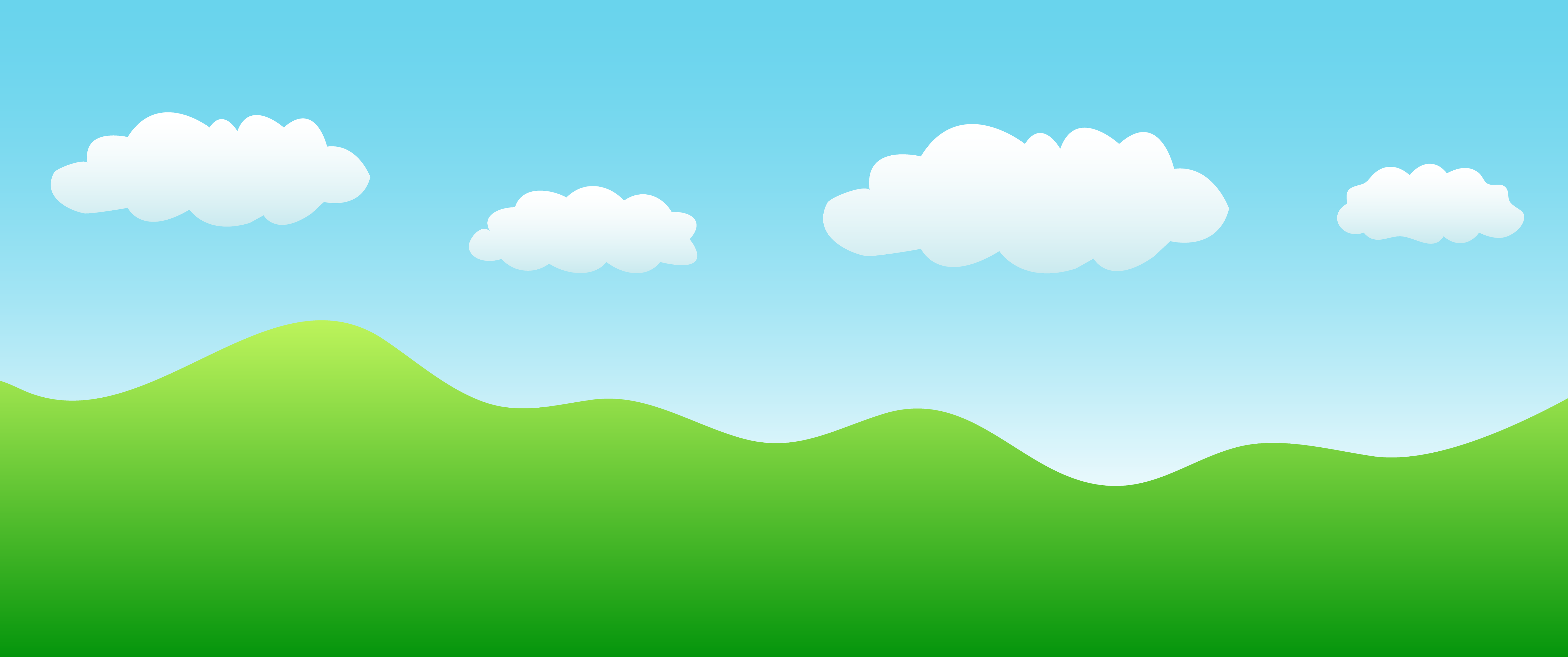 Landscape with hills . Hill clipart beautiful sky