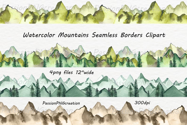 hills clipart border
