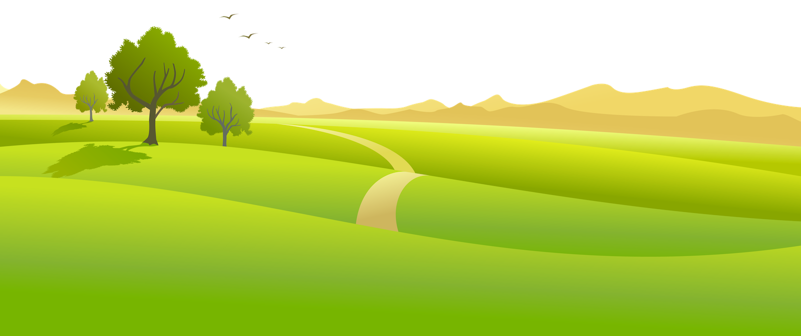 Beatles all together now. Hills clipart medow