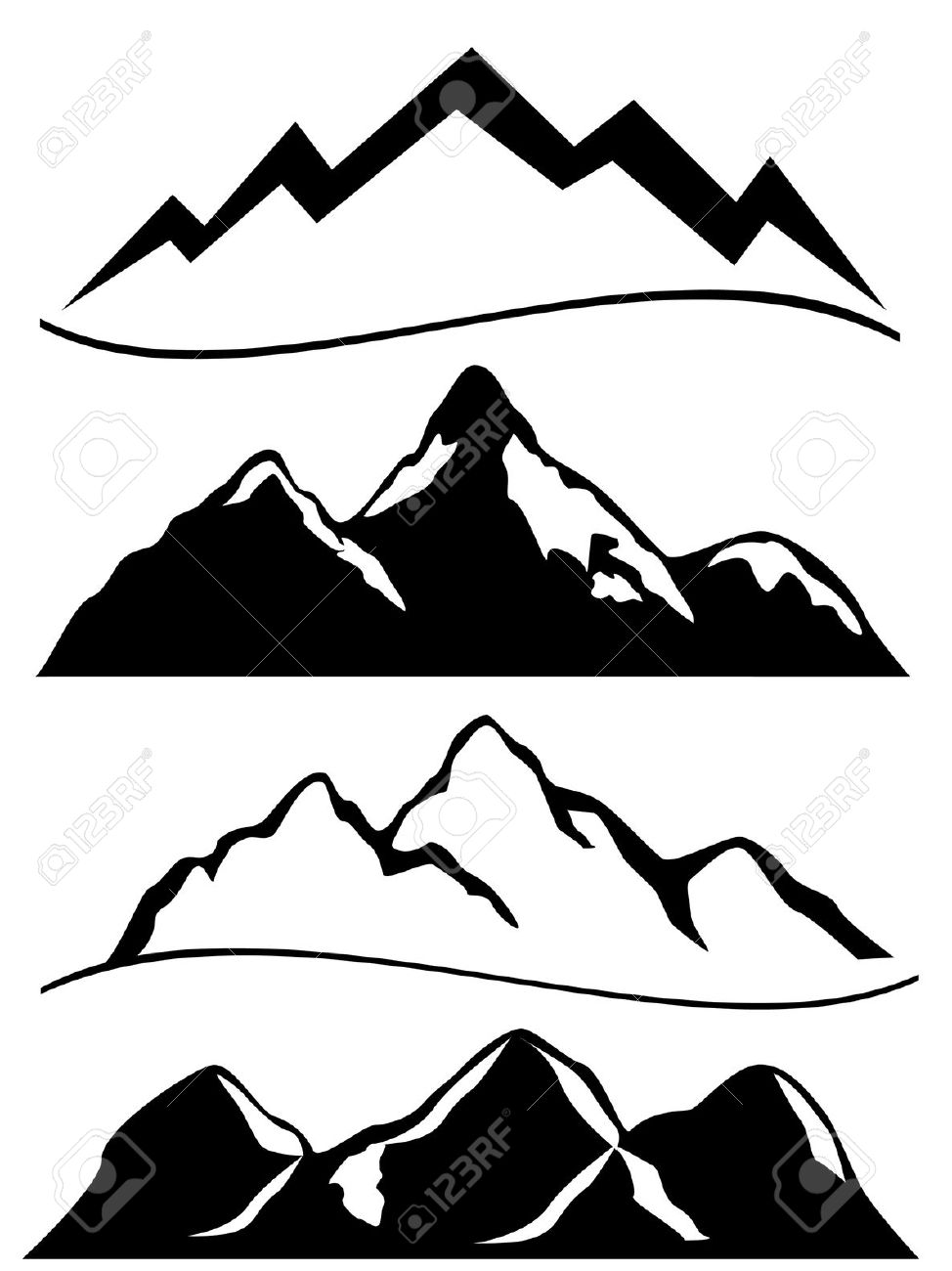 hills clipart mountain peak