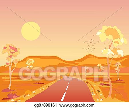 sunset clipart landscape australian