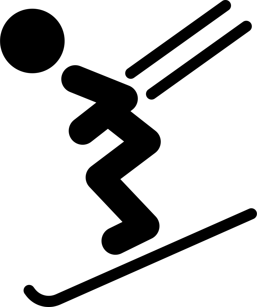 Hills clipart svg. Skier going down a