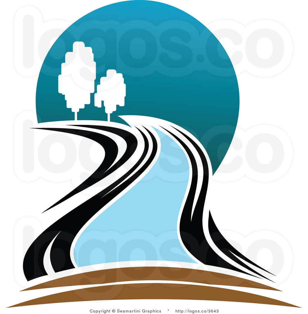pathway clipart winding river