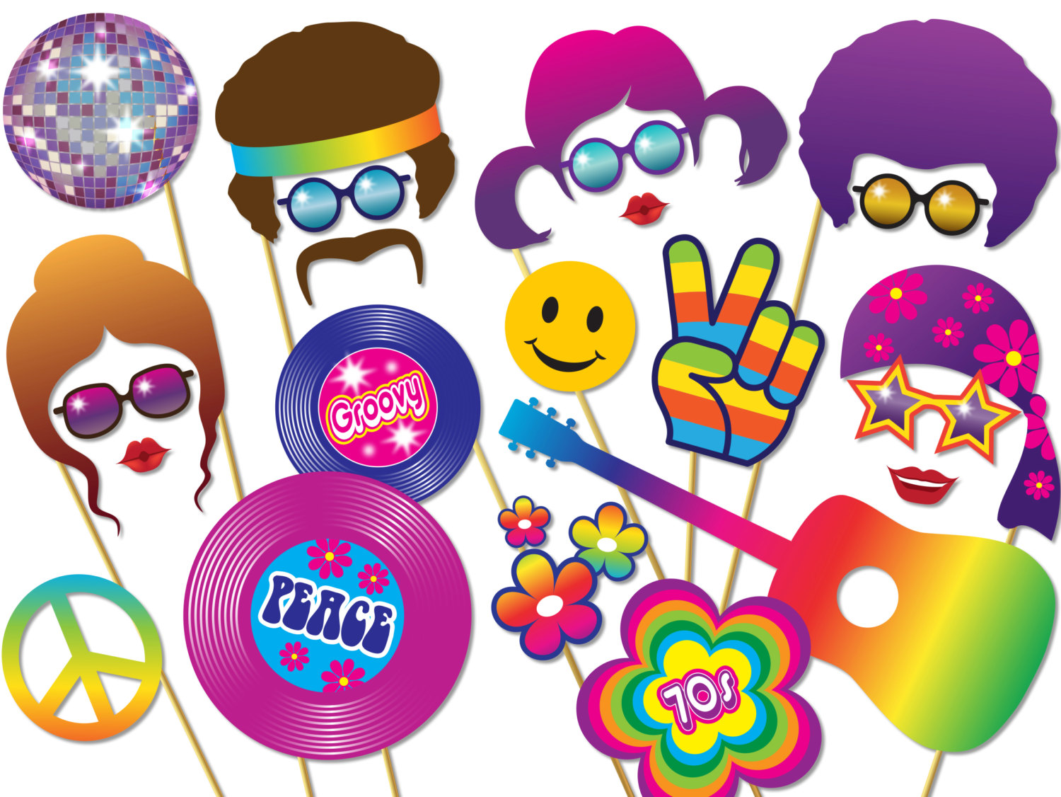 Free download best on. Hippie clipart 70's