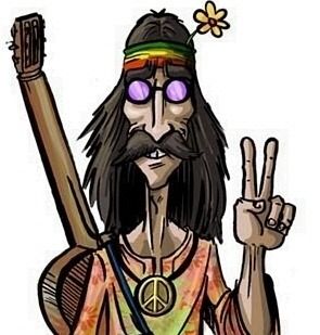 hippie clipart caricature