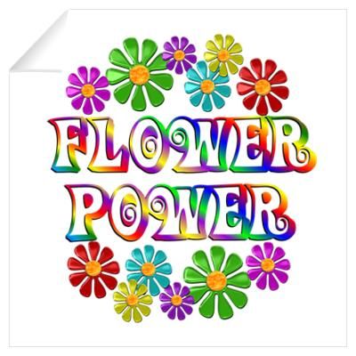 Wall art by fundesigns. Hippie clipart flower power