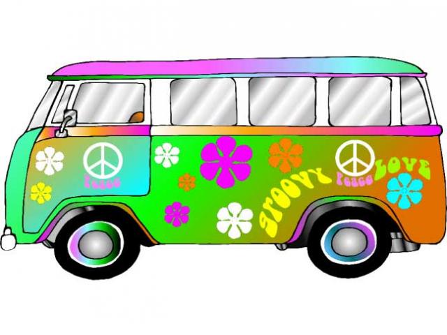 Hippie clipart hippie bus, Hippie hippie bus Transparent FREE for