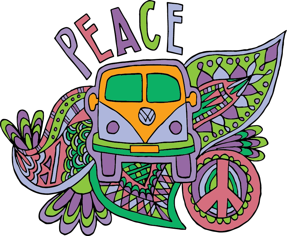 hippie clipart hippie car