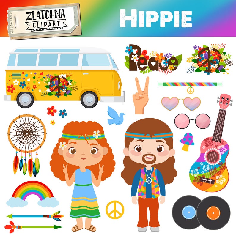 hippie clipart hippie music