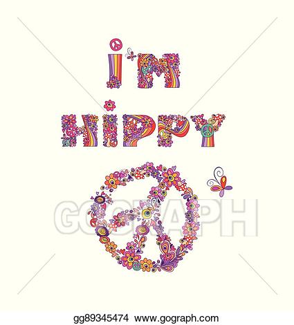 Hippie clipart hippy. Vector i m print