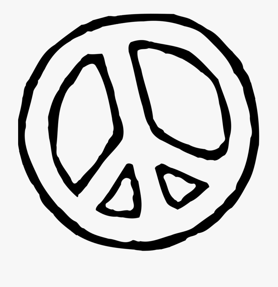 Hippie clipart line. Flower child peace sign