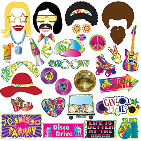 Hippie clipart themed.  s photo booth