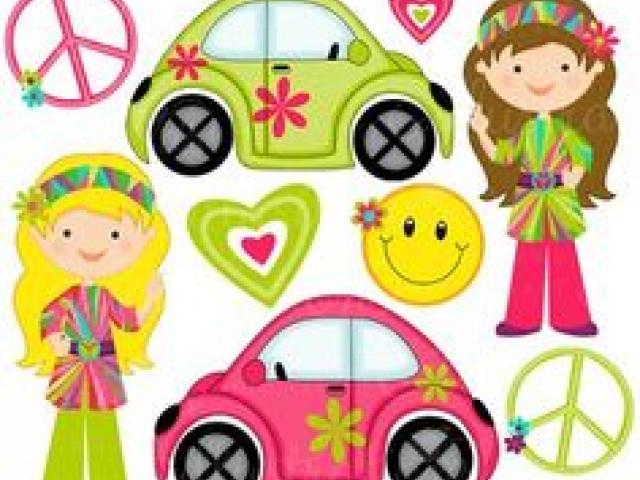 hippie clipart throwback