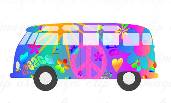 Bus clip art library. Hippie clipart transportation borders