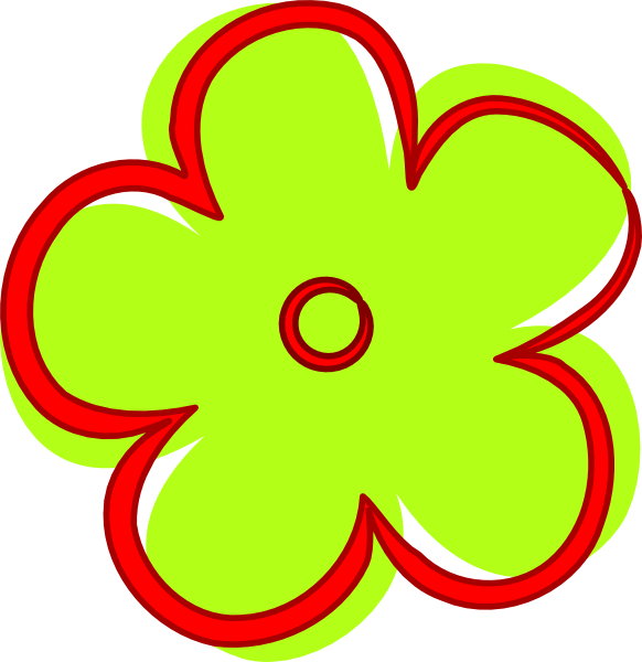 hippie clipart yellow green flower