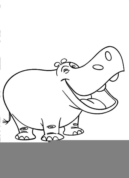 Hippo clipart black and white. Free images at clker