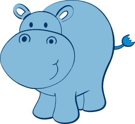 Cartoon pictures free download. Hippo clipart blue hippo