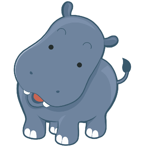 hippo clipart colour