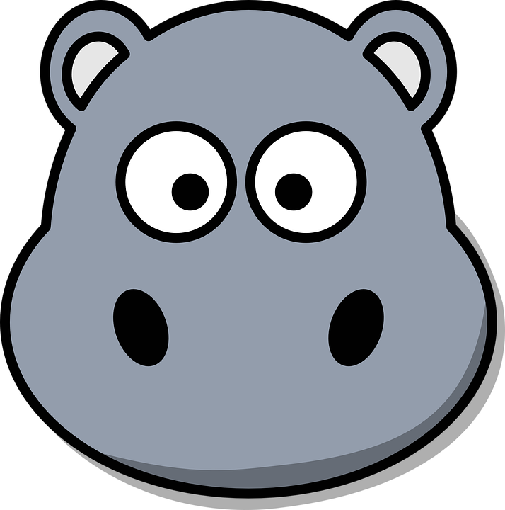 hippo clipart colour