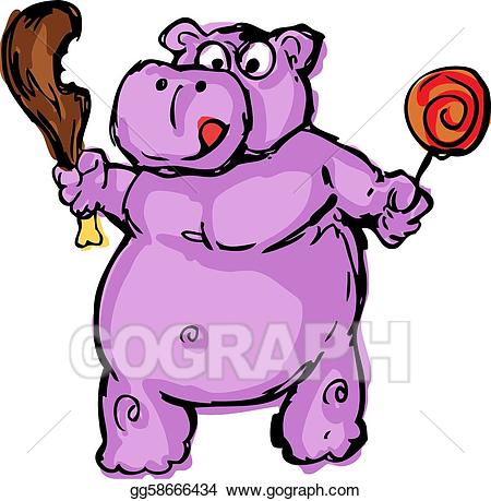 hippo clipart fat
