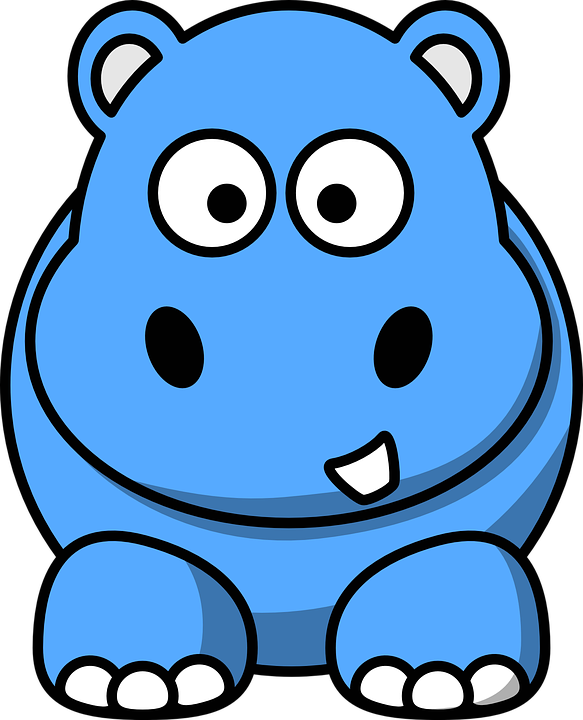 Hippopotamus blue x dumielauxepices. Hippo clipart real