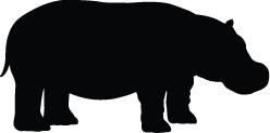 hippo clipart silhouette