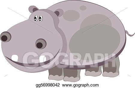 Hippo clipart vector. Art drawing gg gograph