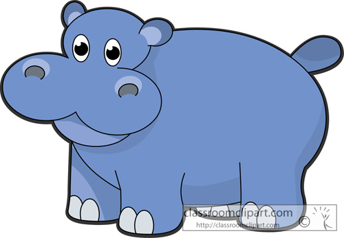 hippo clipart tail cartoon