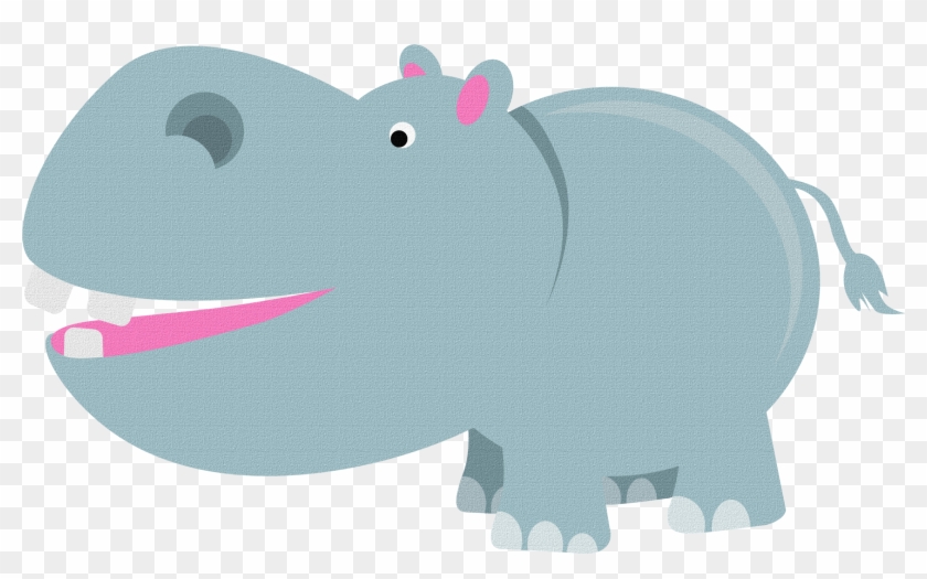 hippopotamus clipart blue hippo