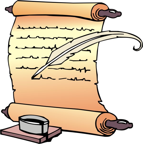 scroll clipart writing