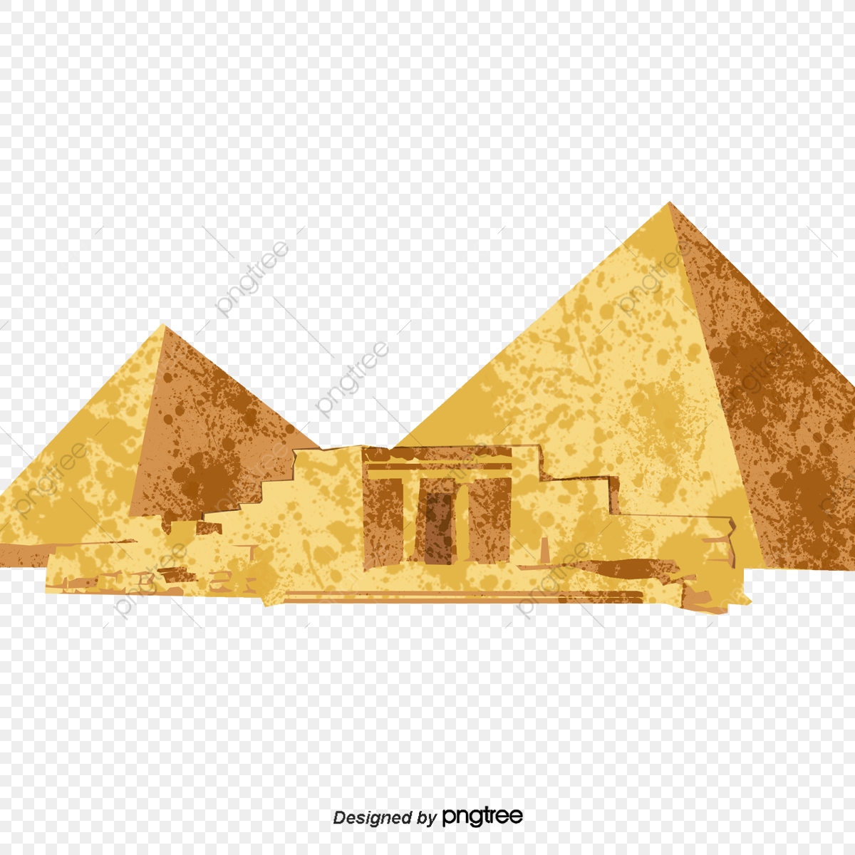 Egyptian pyramids geometric scenic. History clipart historical place
